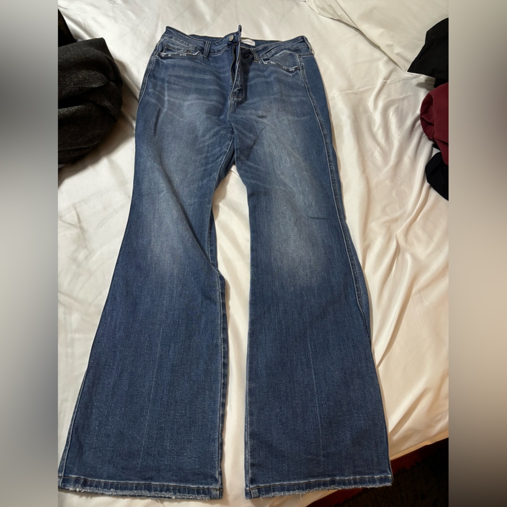 Flying Monkey Blue Flare Wide Leg Jeans